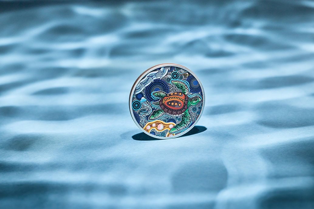 Turtle Yaunati 2026 2oz Silver Antiqued Coloured Coin