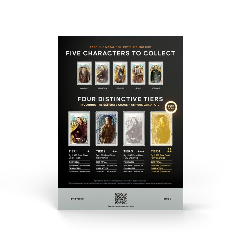 Lord of the Rings Guardians of the Fellowship Blind Box Back
