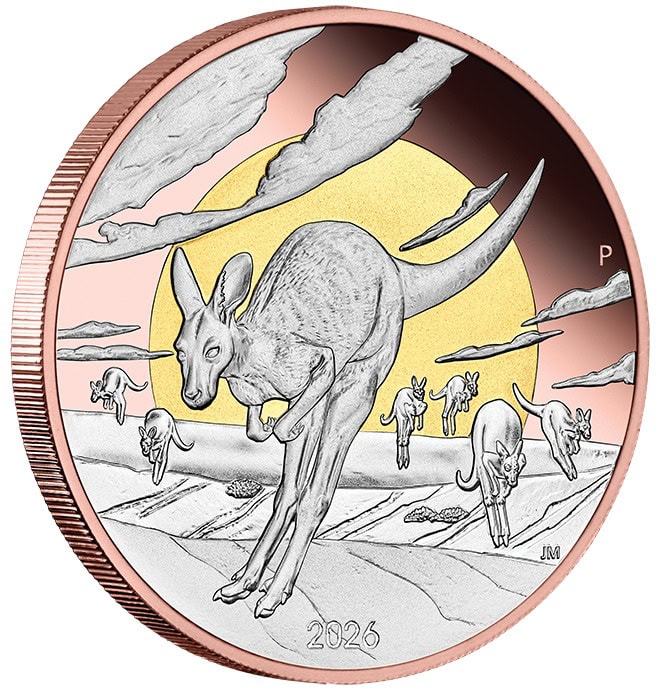 Wonders of Australia 2026 5oz Silver Proof Double Gilded Coin