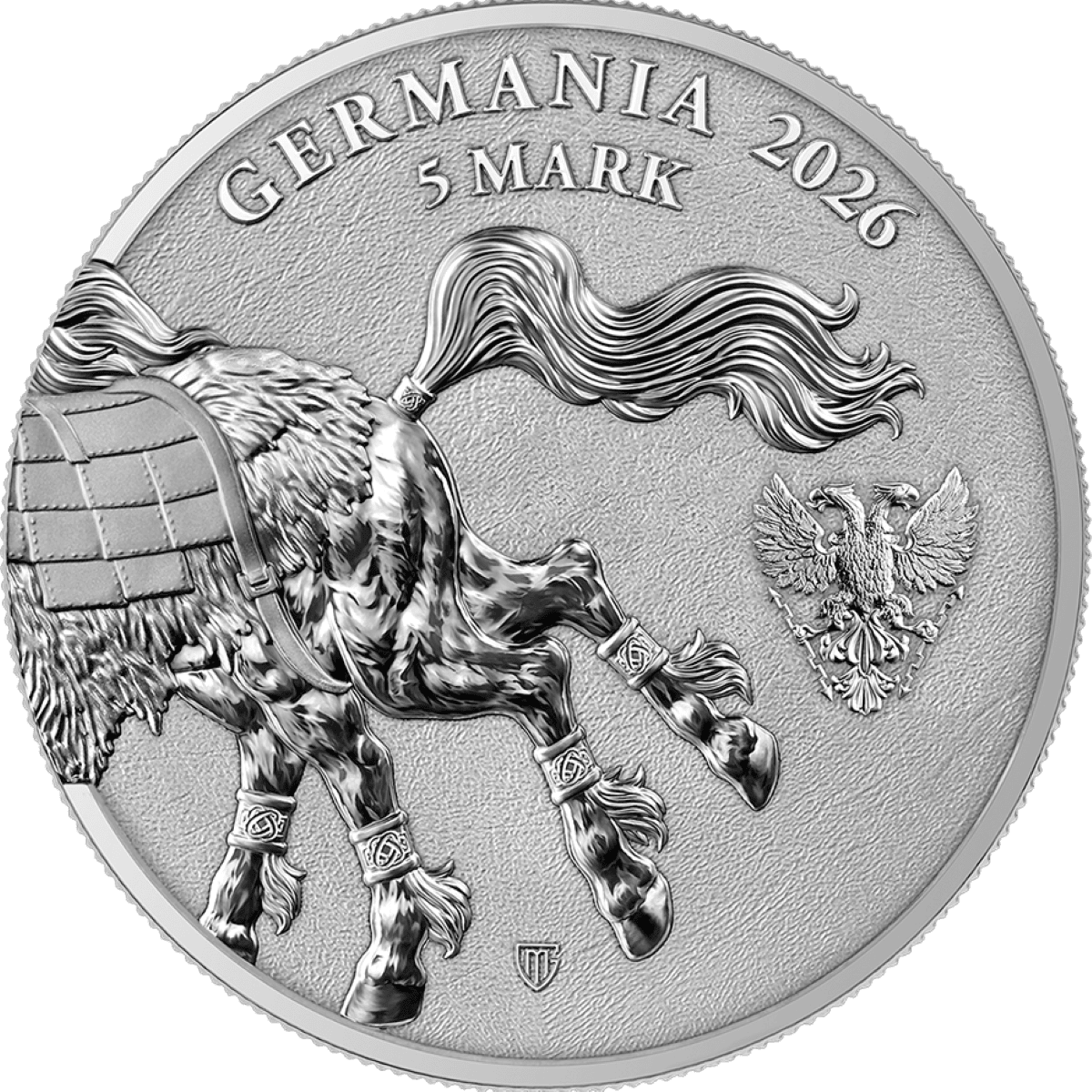2026 Germania Beasts Sleipnir 1 oz Silver BU Coin GR Reserve Back.