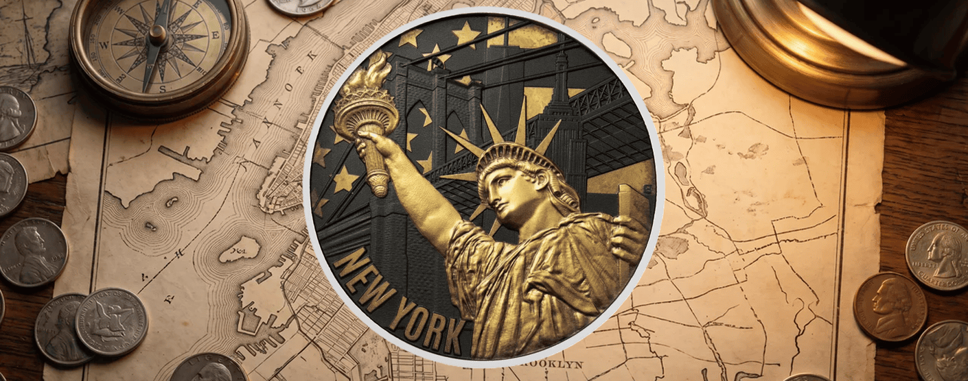 2026 Niue Journey Around the World New York Stand 3 oz Silver Colorized Coin
