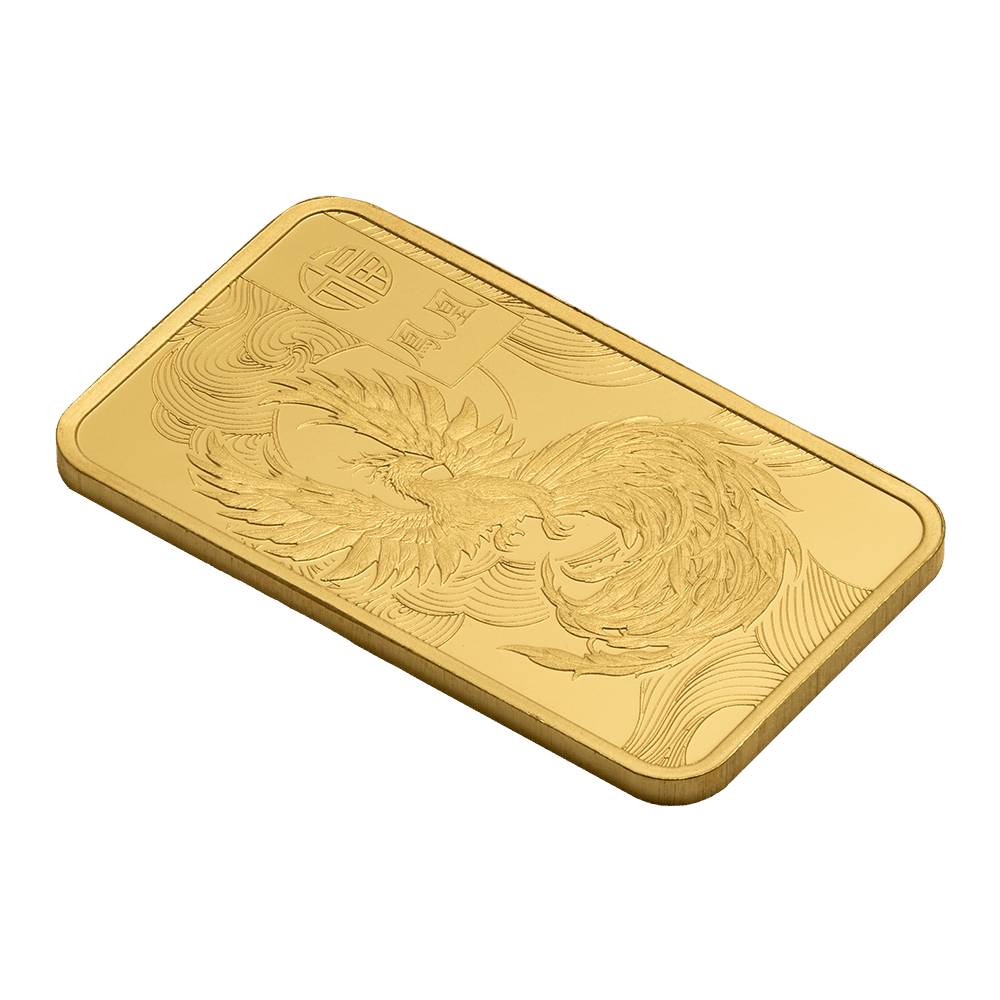 2026 PAMP Good Luck Phoenix 5g Gold Proof-Like Bar in Card - Image 5