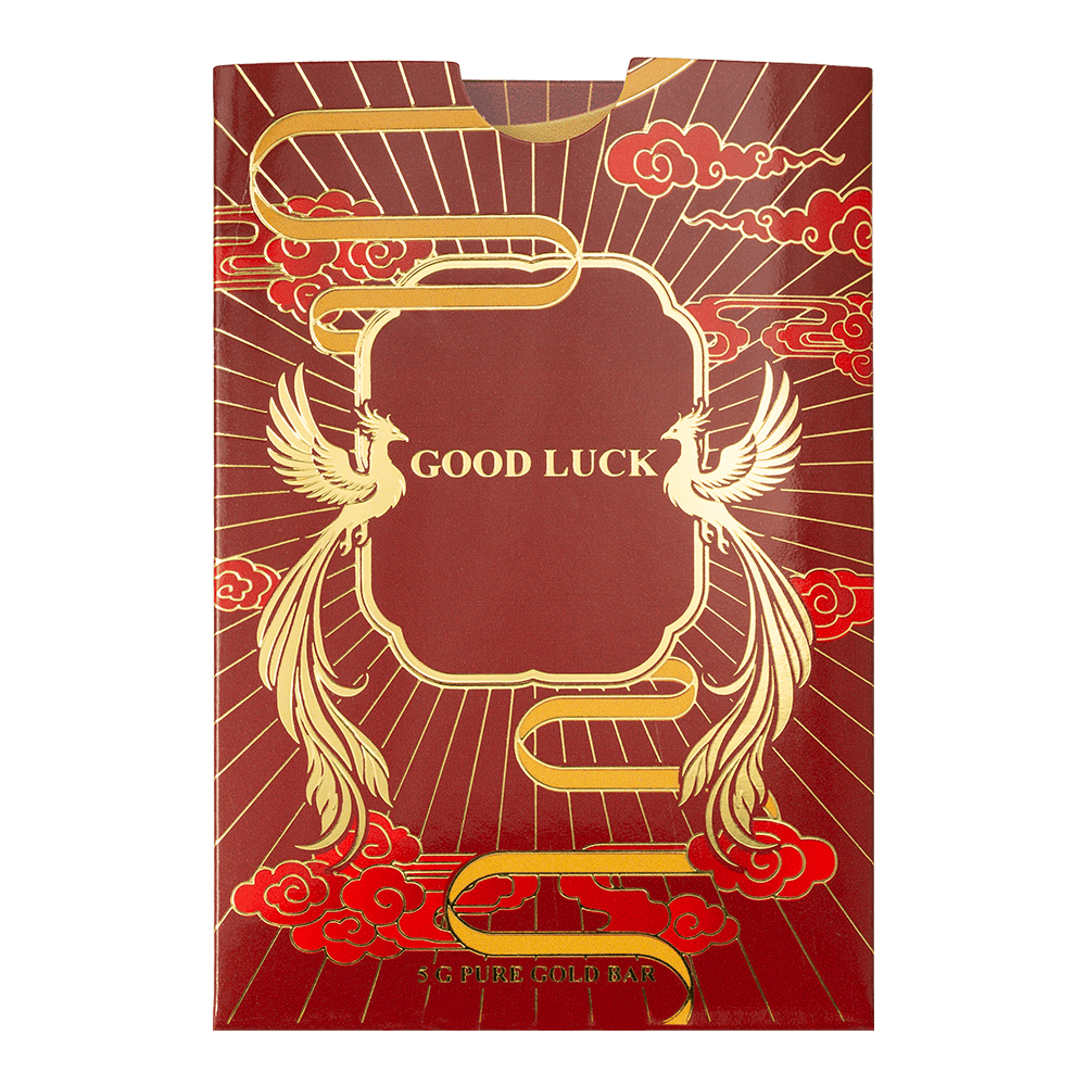 2026 PAMP Good Luck Phoenix 5g Gold Proof-Like Bar in Card - Image 7