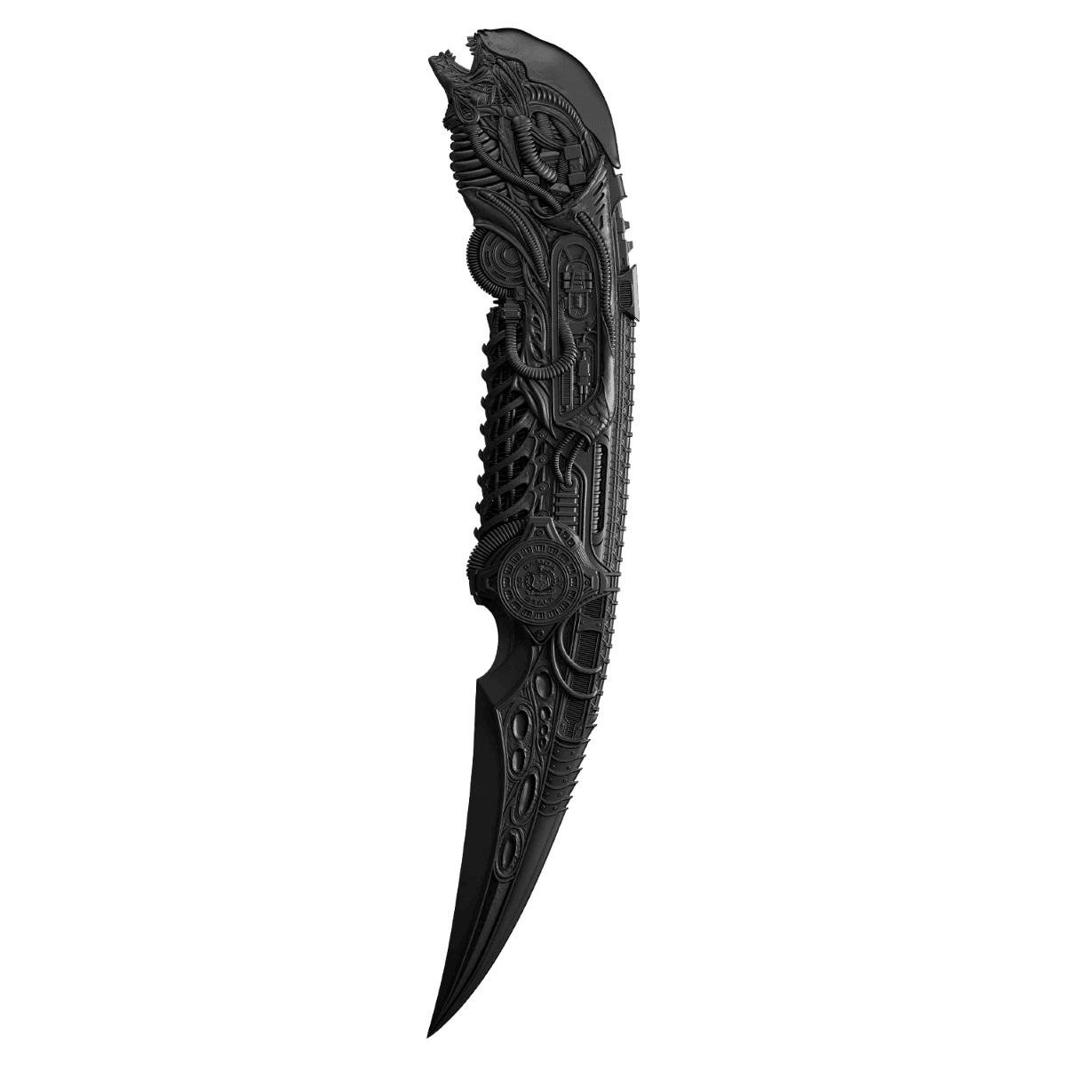 2027 Samoa Alien Dagger 1 oz Silver Black Antiqued Shaped Coin - Image 2