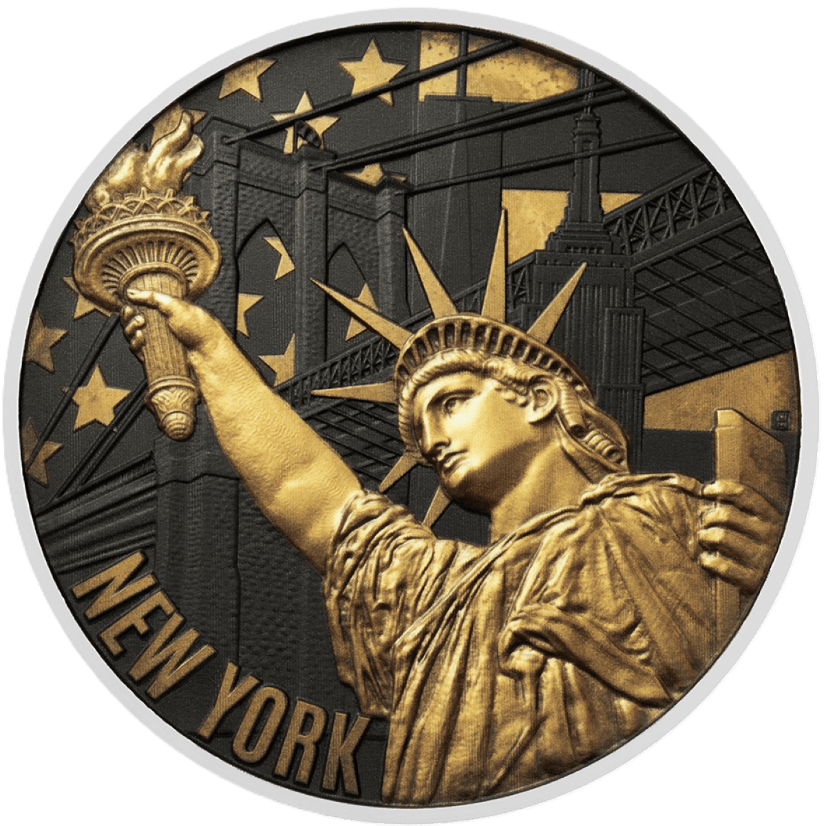 2026 Niue Journey Around the World New York Stand 3 oz Silver Colorized Coin