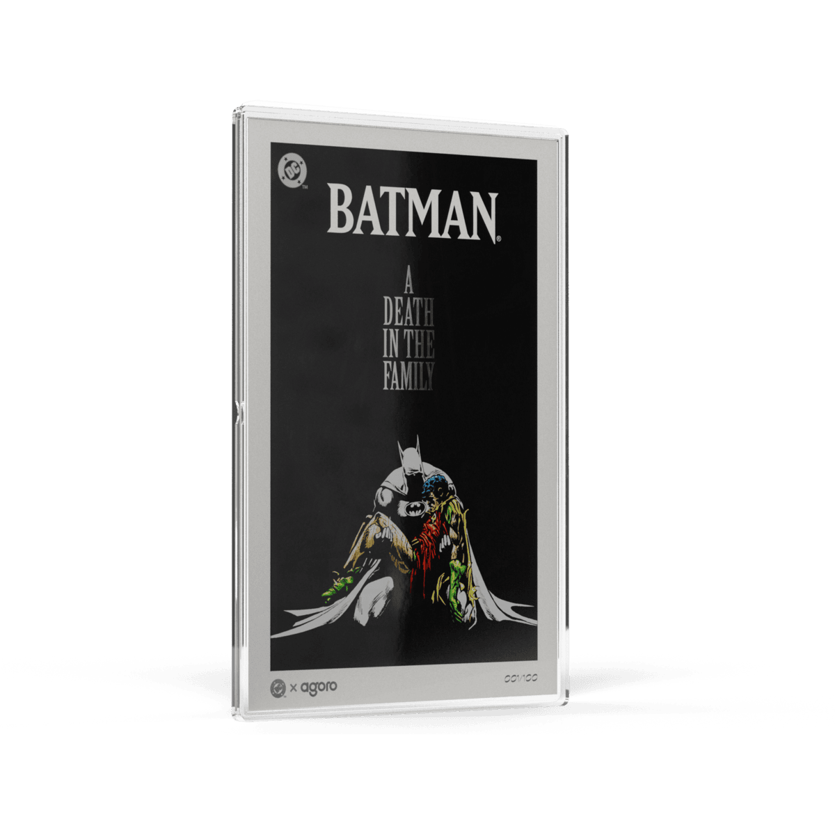 Batman A Death in the Family silver foil, angled left view of chase variant