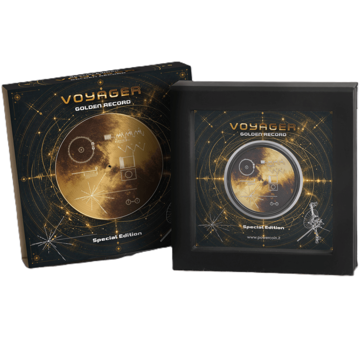 2026 Cook Islands Voyager Golden Record 1 oz Silver Proof-like Gold Plated Coin - Image 8