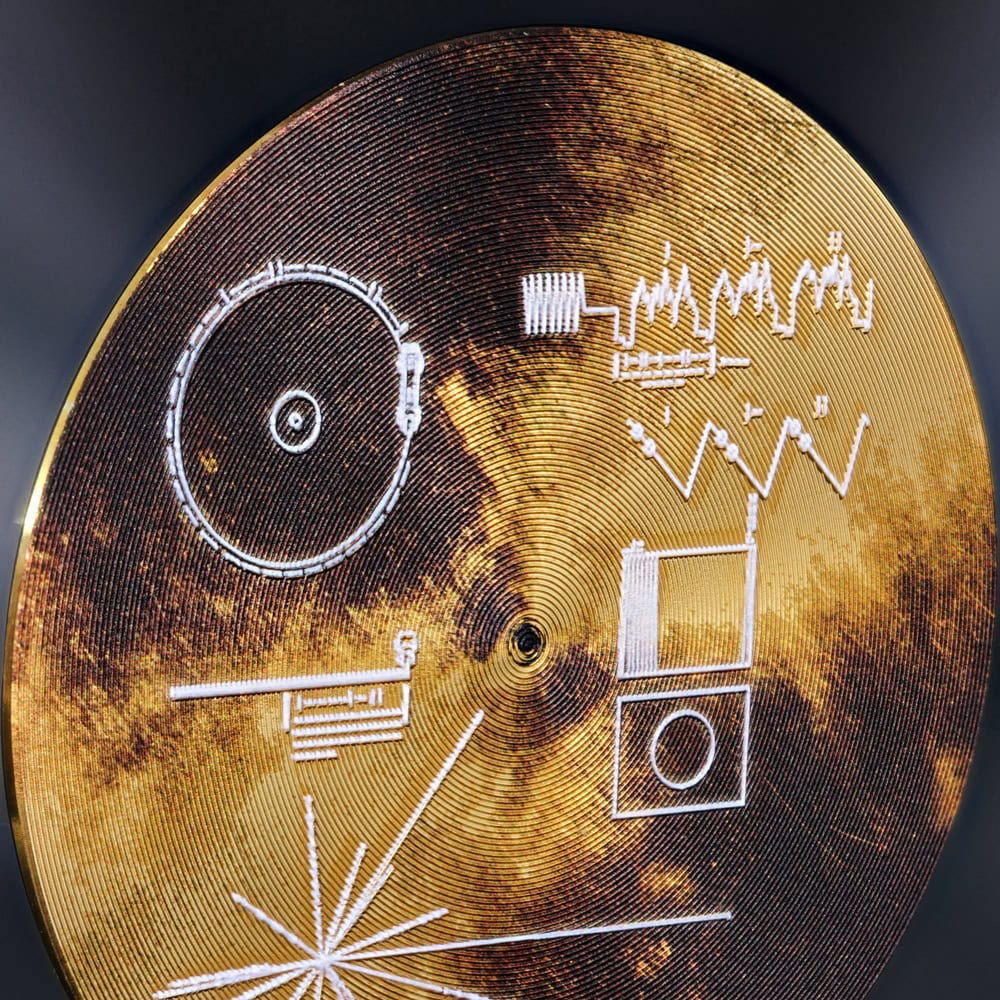2026 Cook Islands Voyager Golden Record 1 oz Silver Proof-like Gold Plated Coin - Image 5