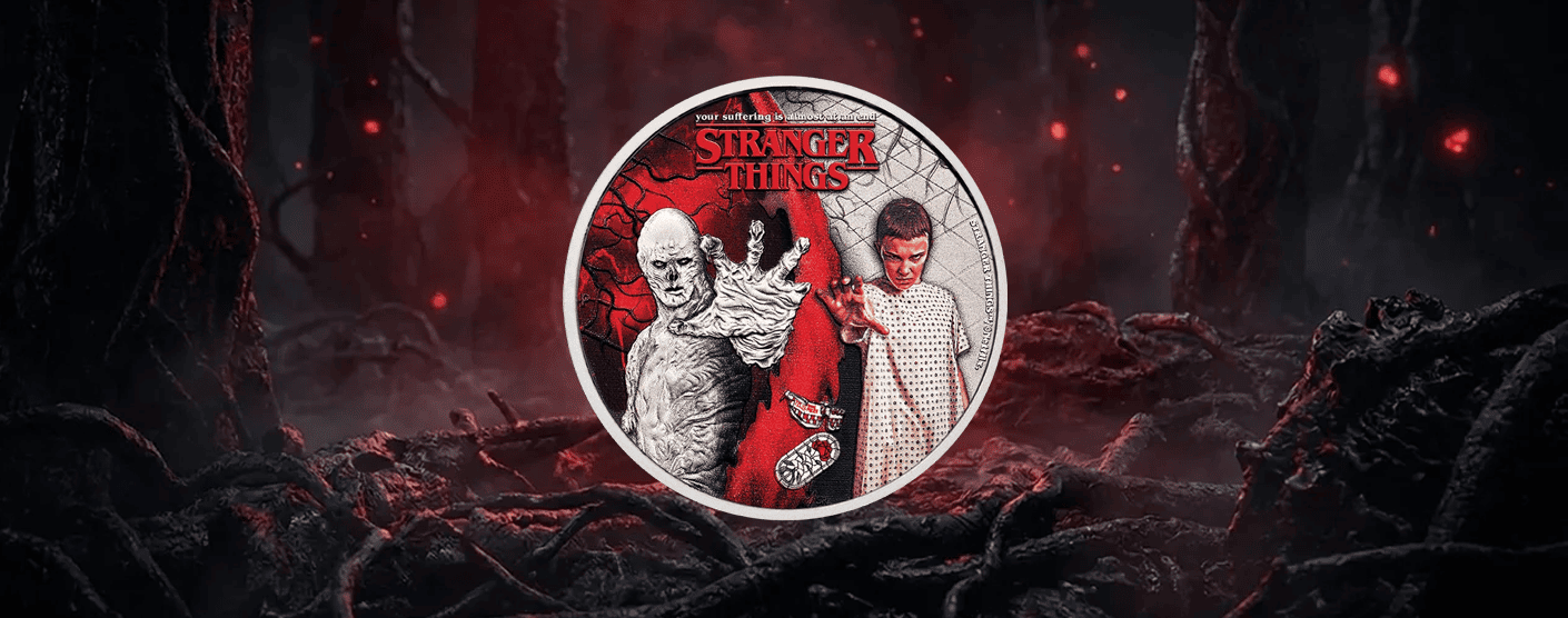 2026 Tuvalu Stranger Things Eleven and Vecna 1/2 oz Silver Colorized Coin