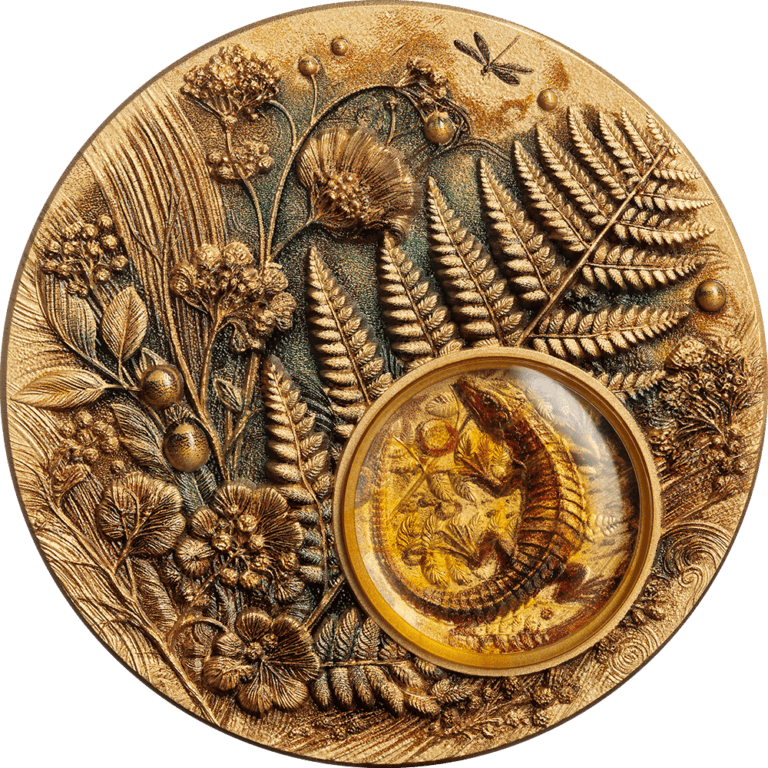 MINT XXI Amber Mirage Lizard silver coin