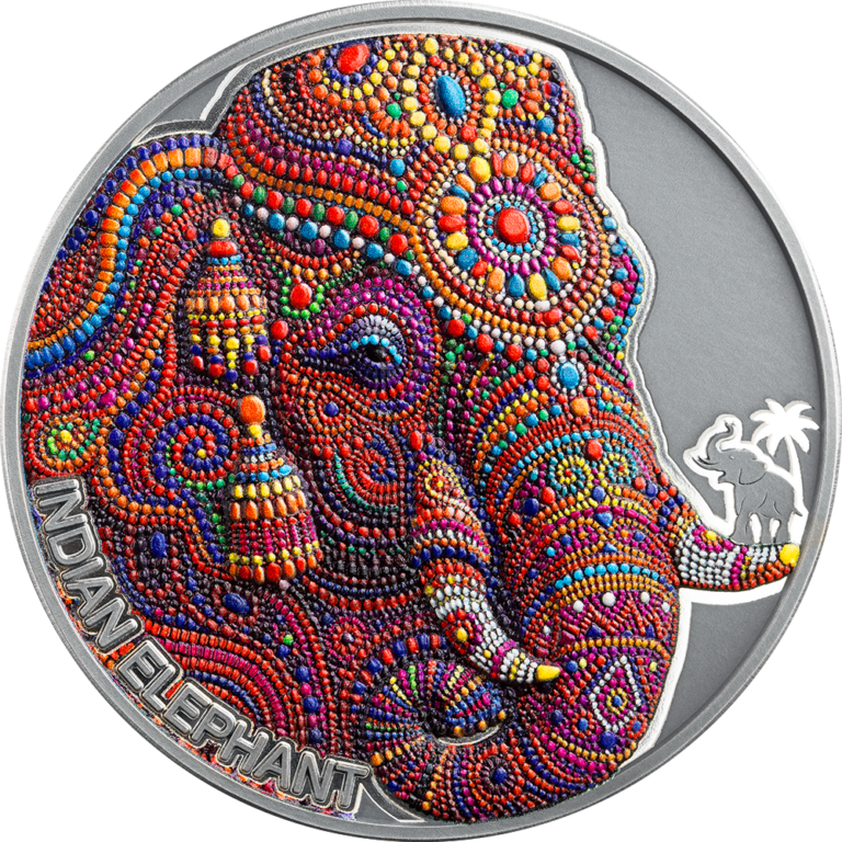 MINT XXI Indian Elephant silver coin