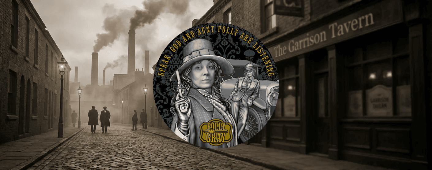 2025 Niue Peaky Blinders Polly Gray 2 oz Silver High Relief Black Proof Coin