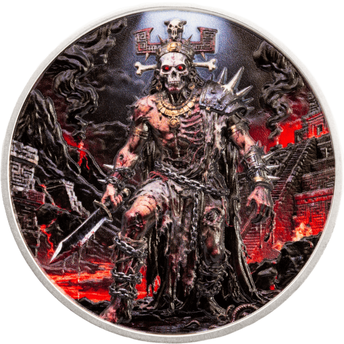 2026 Liberia Aztec Heritage Xipe Totec 2 oz Silver Colorized Coin