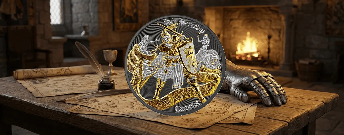 2026 Niue Camelot BU Edition Sir Perceval 1 oz Silver Multimetal Coin