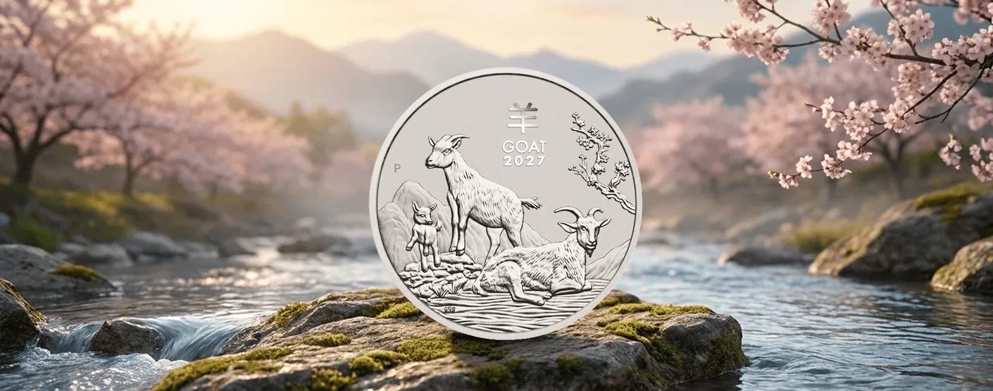 2027 Australia Year of the Goat 1 oz Silver Bullion Coin