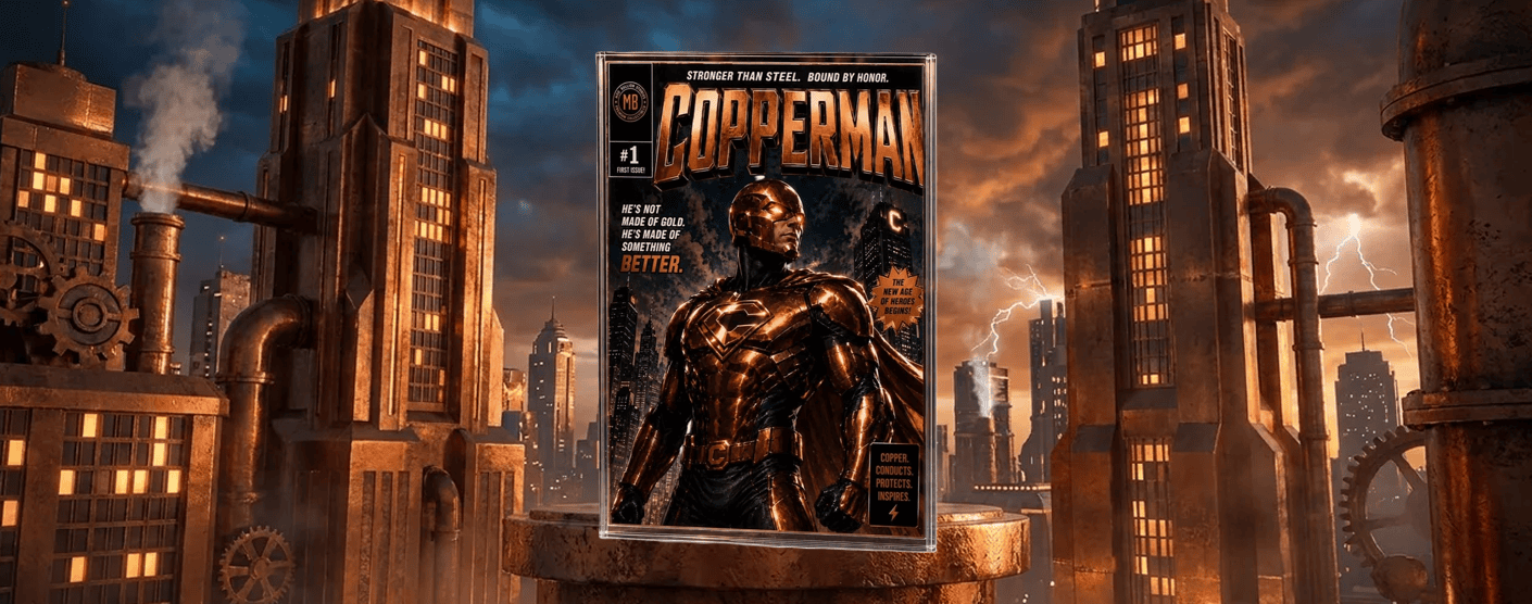 5 oz Copperman Issue #1 .999 Fine Copper Foil Card