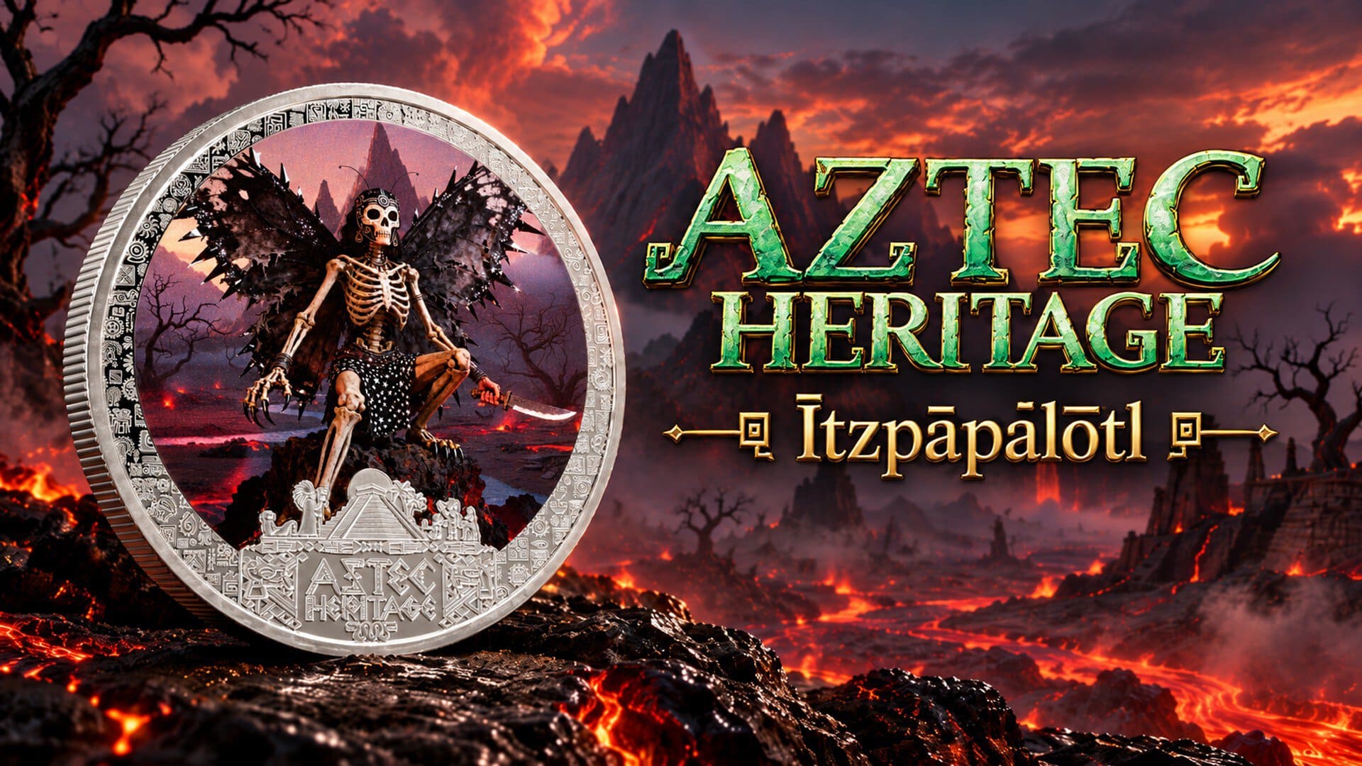2026 Liberia Aztec Heritage Ītzpāpālōtl 1/2 oz Silver Proof Colorized Coin - Image 7