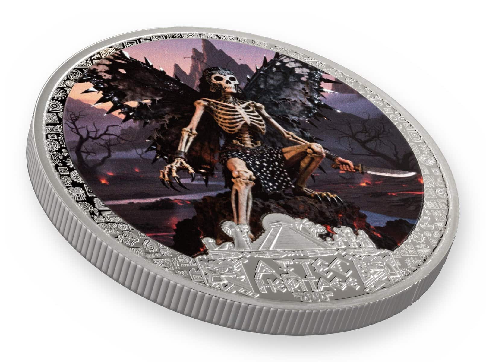 2026 Liberia Aztec Heritage Ītzpāpālōtl 1/2 oz Silver Proof Colorized Coin - Image 4