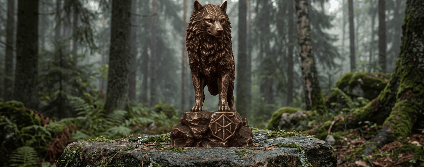 2026 Celtic Wolf 3 oz Copper 3D Statue