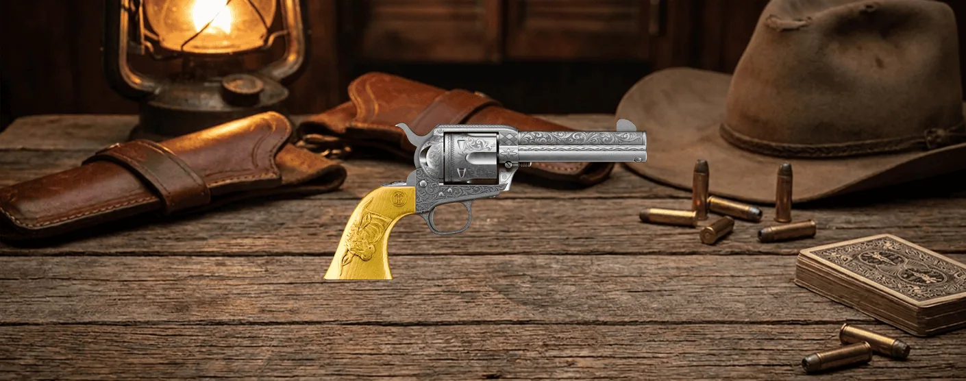 2027 Samoa Theodore Roosevelt's Bull Moose Revolver 2 oz Silver 3D Shaped Coin